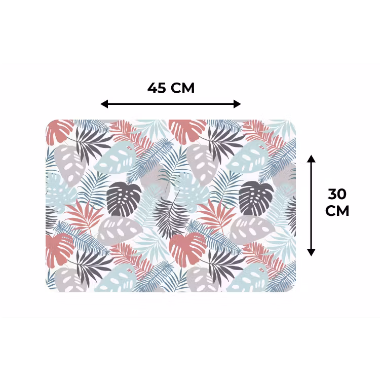 Inductie beschermer - Bladeren - Pastel - Jungle - Afdekplaat voor kookplaat Placemat vinyl groot -specs