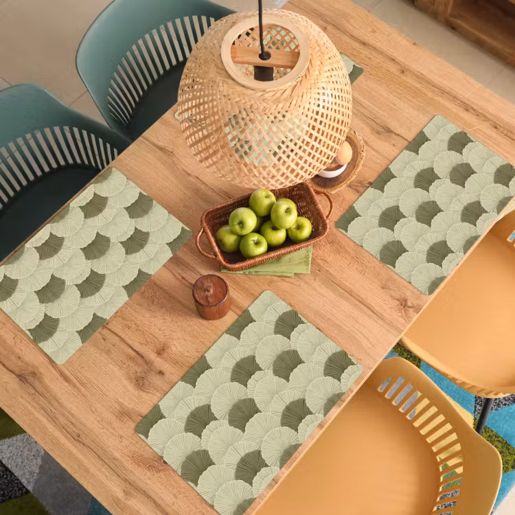 Bladeren - Structuur - Groen Placemat vinyl groot 368 -zzsfeer5_Kitchenyeah-website