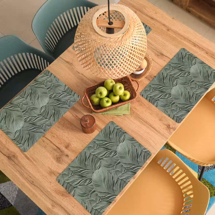 Bladeren - Textuur - Groen Placemat vinyl groot 368 -zzsfeer5_Kitchenyeah-website