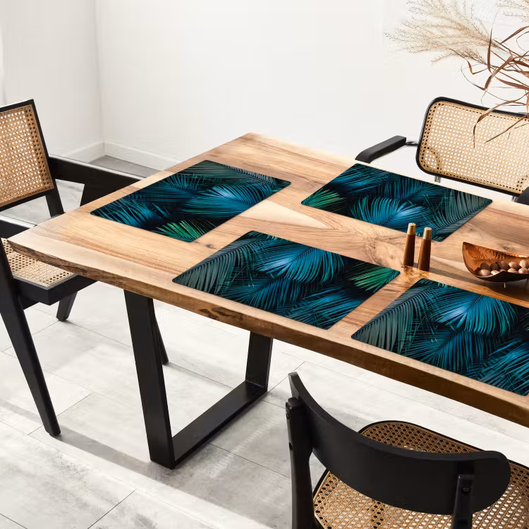 Bladeren - Tropisch - Jungle Placemat vinyl groot -zzsfeer4_Kitchenyeah-website