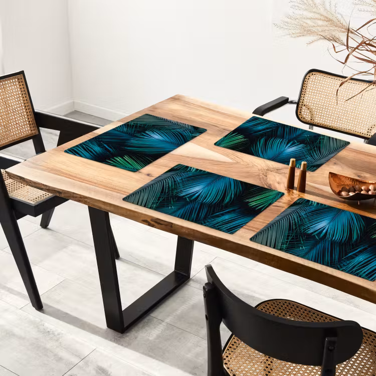 Bladeren - Tropisch - Jungle - Natuur Placemat vinyl groot -zzsfeer4_Kitchenyeah-website