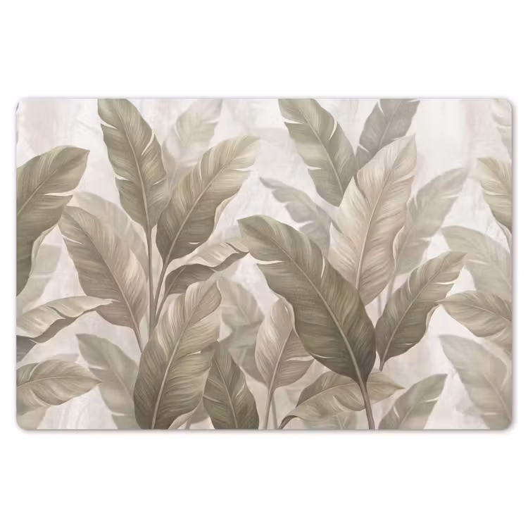 Bladeren - Tropisch - Natuur - Abstract - Beige Placemat vinyl groot -zzsfeer1_Kitchenyeah-website