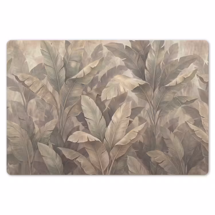Bladeren - Tropisch - Natuur - Modern - Beige Placemat vinyl groot -zzsfeer1_Kitchenyeah-website