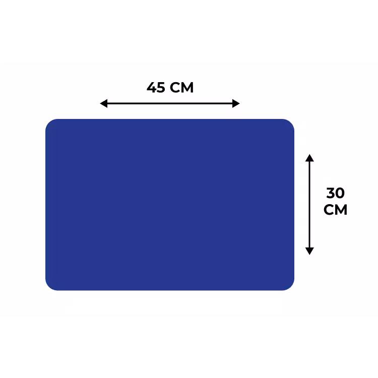 Blauw - Effen kleur - Donkerblauw Placemat vinyl groot 368 -specs
