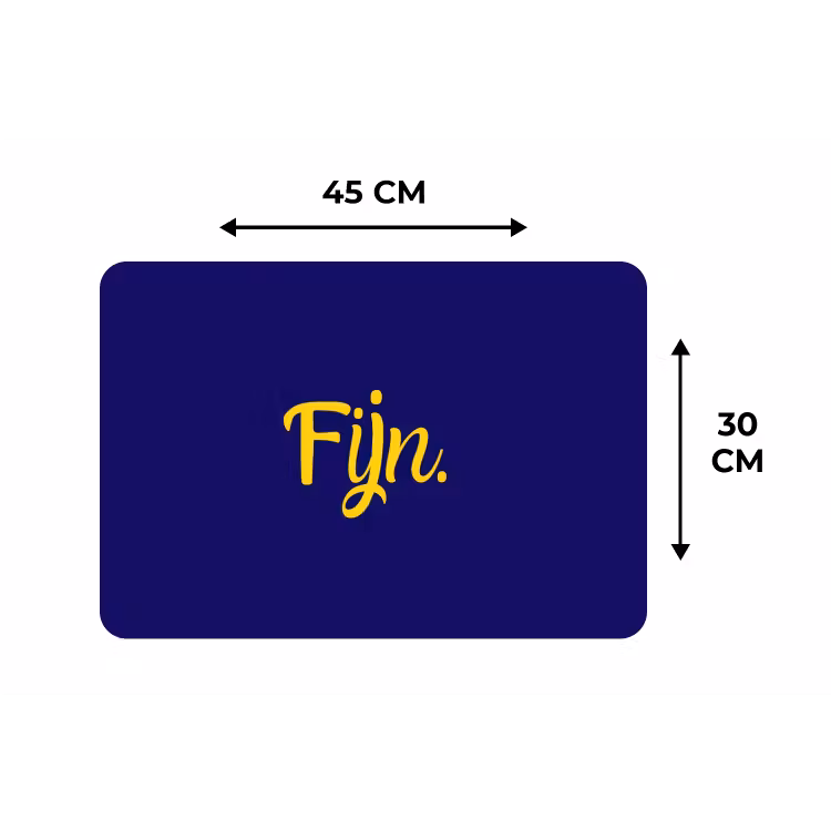 Blauw - Geel - Fijn Placemat vinyl groot -specs