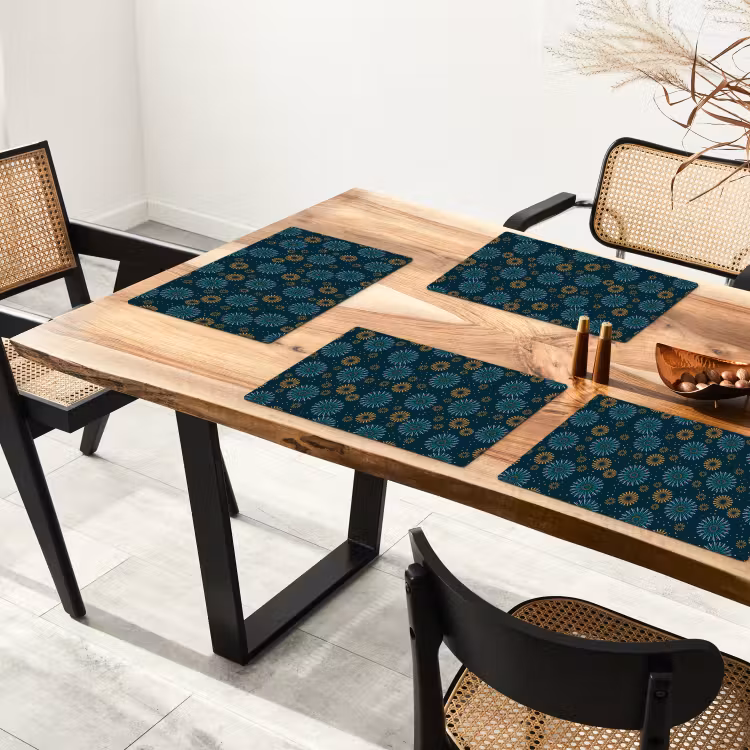 Blauw - Patroon - Retro Placemat vinyl groot 368 -zzsfeer4_Kitchenyeah-website
