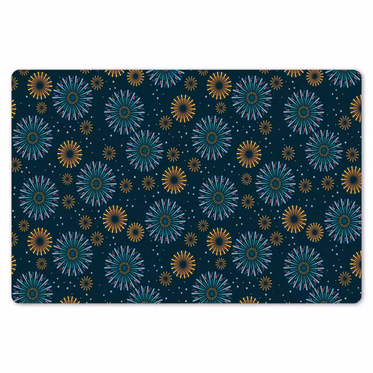 Blauw - Patroon - Retro Placemat vinyl groot 368 -zzsfeer1_Kitchenyeah-website