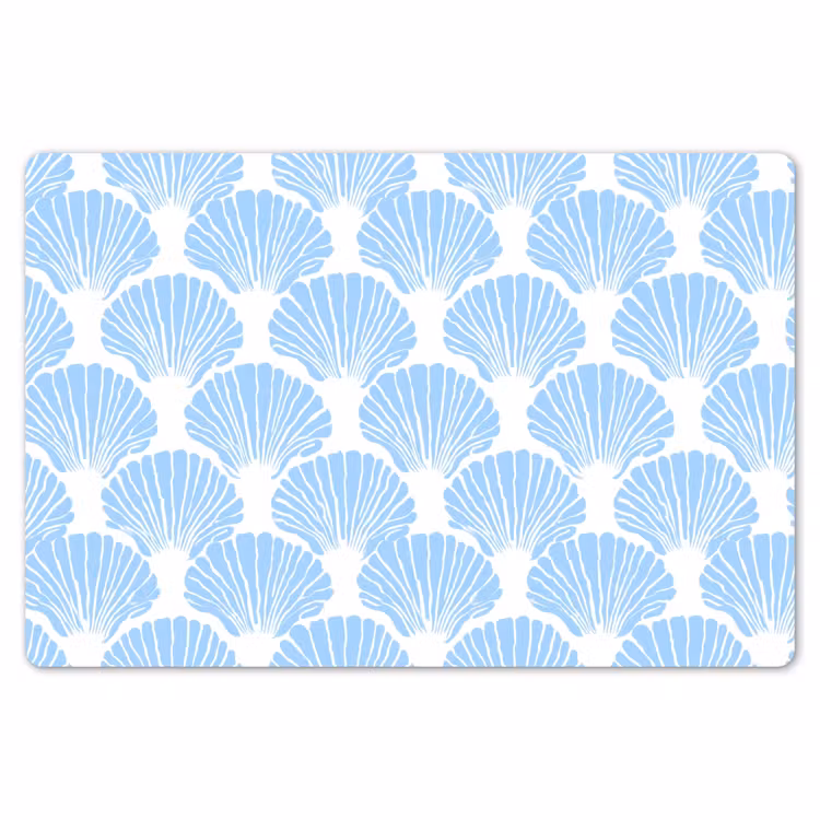 Blauw - Wit - Schelpen - Grafisch - Structuur Placemat vinyl groot 368 -zzsfeer1_Kitchenyeah-website