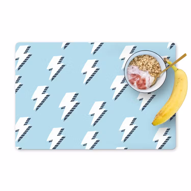 Blauw - Wit - Patroon - Bliksem Placemat vinyl groot 368 -zzzproduct_Kitchenyeah-website