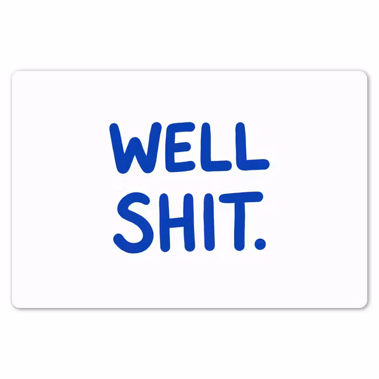 Blauw - Quote - Wit Placemat vinyl groot -zzsfeer1_Kitchenyeah-website