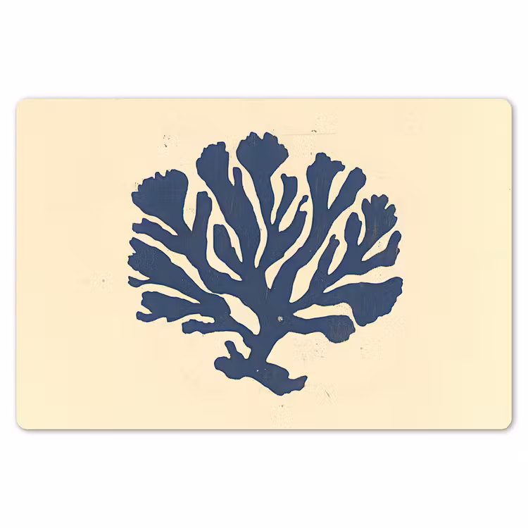 Blauw koraal - Vertakkingen - Beige Placemat vinyl groot -zzsfeer1_Kitchenyeah-website