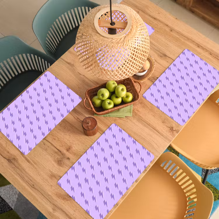 Bliksem - Paars - Lila Placemat vinyl groot 368 -zzsfeer5_Kitchenyeah-website