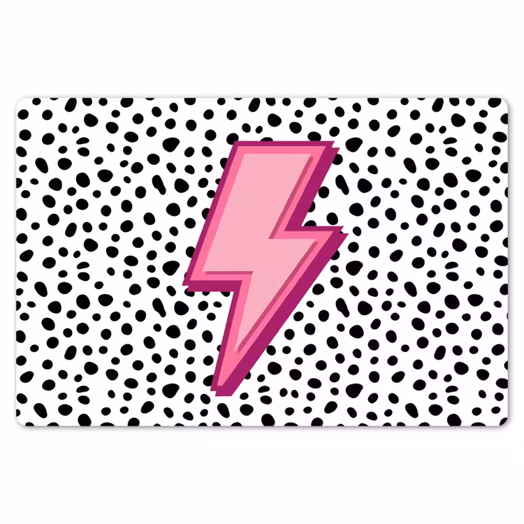 Bliksem - Roze - Stippen Placemat vinyl groot -zzsfeer1_Kitchenyeah-website