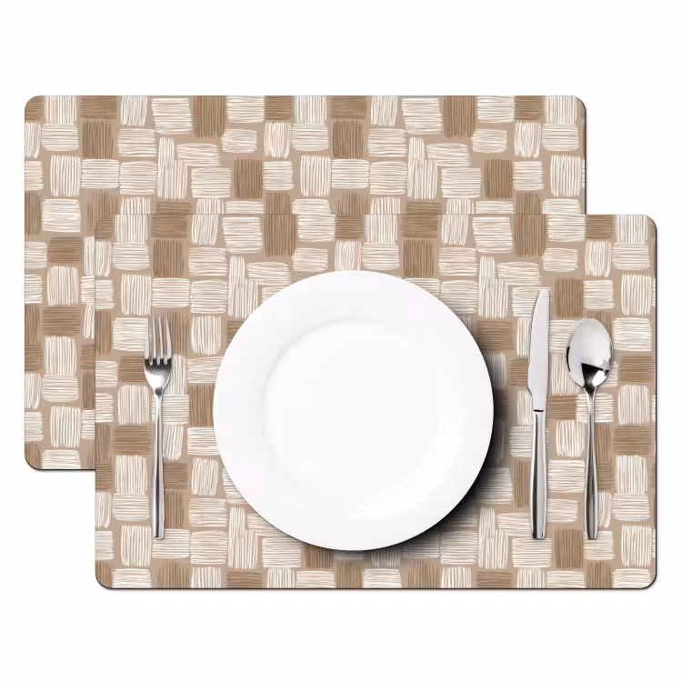 Blok - Patroon - Bruin Placemat vinyl groot 368 -zzsfeer2_Kitchenyeah-website