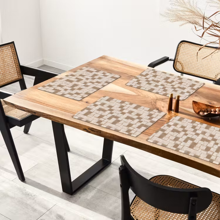 Blok - Patroon - Bruin Placemat vinyl groot 368 -zzsfeer4_Kitchenyeah-website