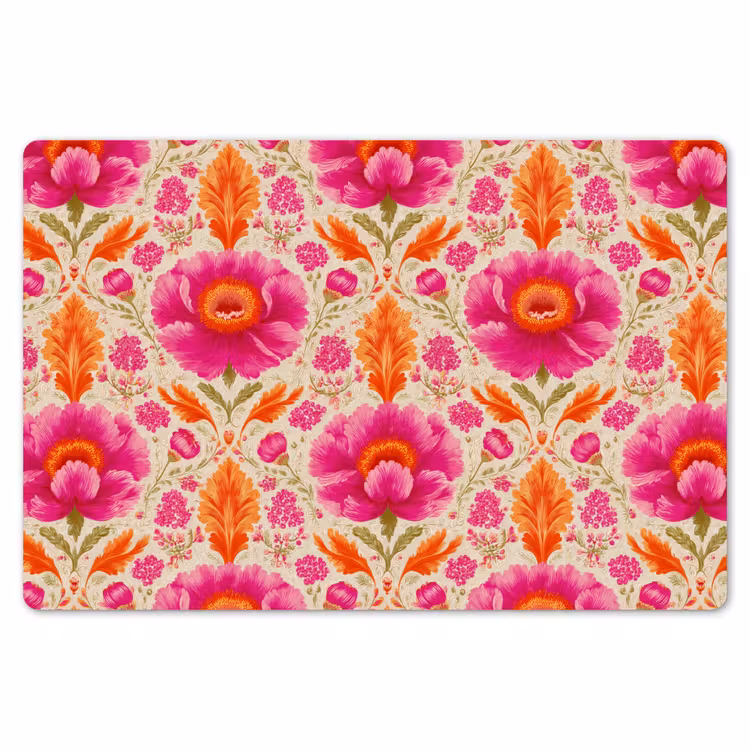 Bloemen - Barok - Roze - Oranje Placemat vinyl groot 368 -zzsfeer1_Kitchenyeah-website