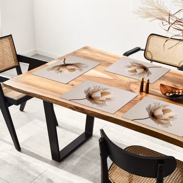 Bloem - Beige - Crème Placemat vinyl groot -zzsfeer4_Kitchenyeah-website