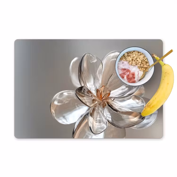 Bloem - Glazen - Doorzichtig Placemat vinyl groot -zzzproduct_Kitchenyeah-website