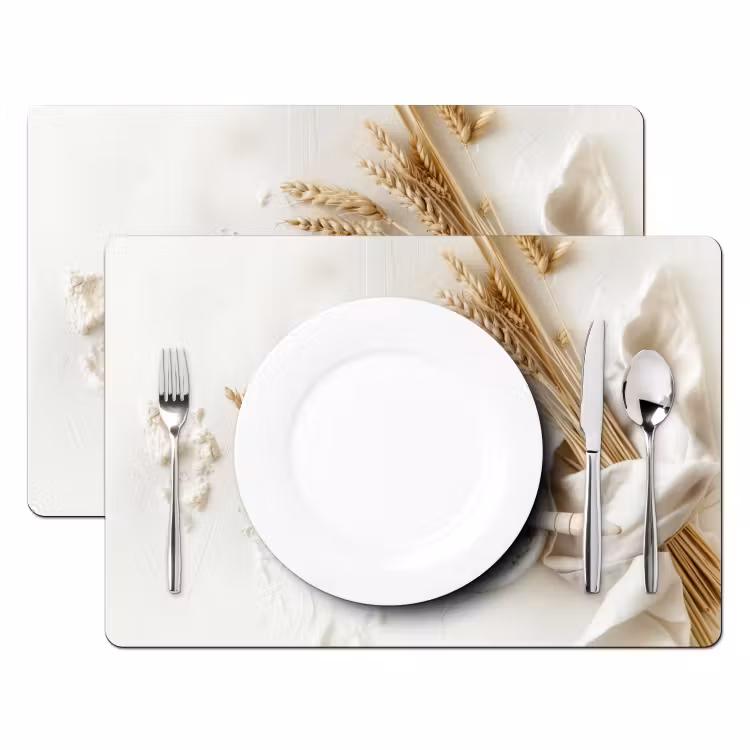 Bloem - Hout - Tarwe Placemat vinyl groot -zzsfeer2_Kitchenyeah-website