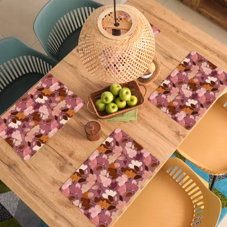 Bloem - Patroon - Roze Placemat vinyl groot 368 -zzsfeer5_Kitchenyeah-website