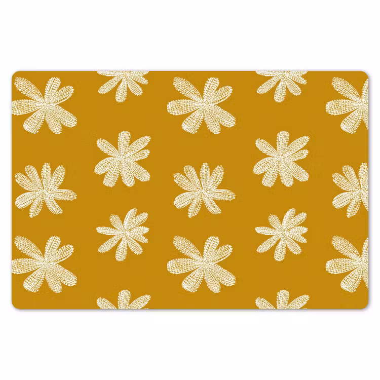 Bloem - Speels - Okergeel Placemat vinyl groot 368 -zzsfeer1_Kitchenyeah-website