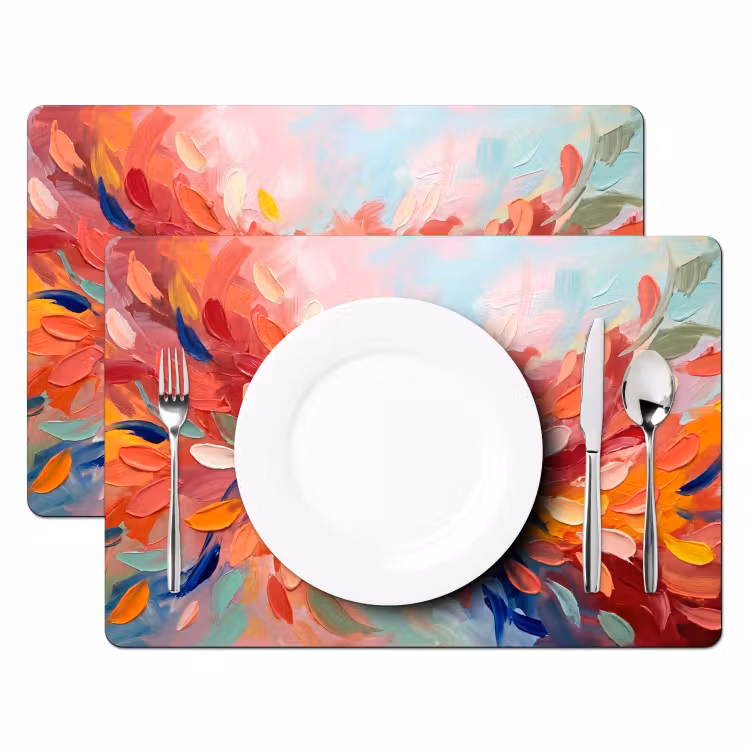 Bloemen - Abstract - Kunst - Modern Placemat vinyl groot -zzsfeer2_Kitchenyeah-website