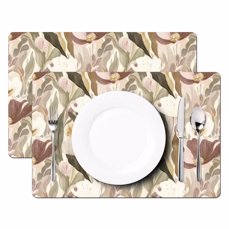 Bloemen - Aquarel - Kleurrijk Placemat vinyl groot 368 -zzsfeer2_Kitchenyeah-website