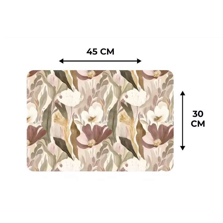 Bloemen - Aquarel - Kleurrijk Placemat vinyl groot 368 -specs