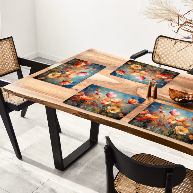 Bloemen - Watercolor - Kunst - Botanisch - Natuur Placemat vinyl groot -zzsfeer4_Kitchenyeah-website