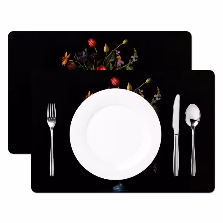 Bloemen - Bessen - Klassiek Placemat vinyl groot -zzsfeer2_Kitchenyeah-website