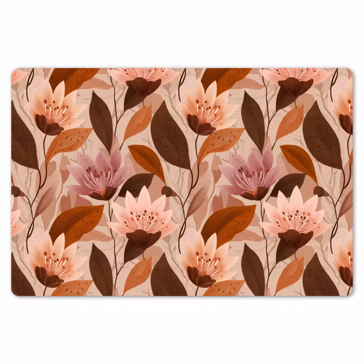 Bloemen - Bladeren - Bruin Placemat vinyl groot 368 -zzsfeer1_Kitchenyeah-website