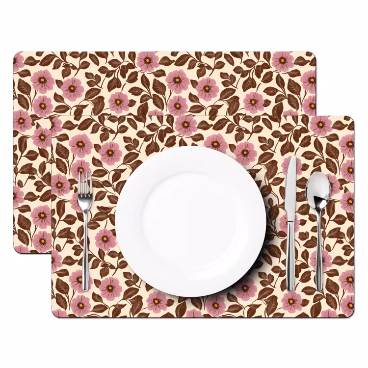 Bloemen - Bladeren - Kleurrijk Placemat vinyl groot 368 -zzsfeer2_Kitchenyeah-website