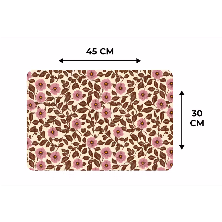 Bloemen - Bladeren - Kleurrijk Placemat vinyl groot 368 -specs