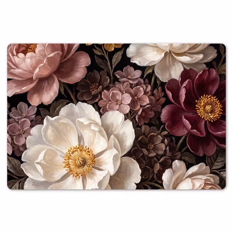 Bloemen - Boeket - Klassiek - Donker - Rood Placemat vinyl groot -zzsfeer1_Kitchenyeah-website