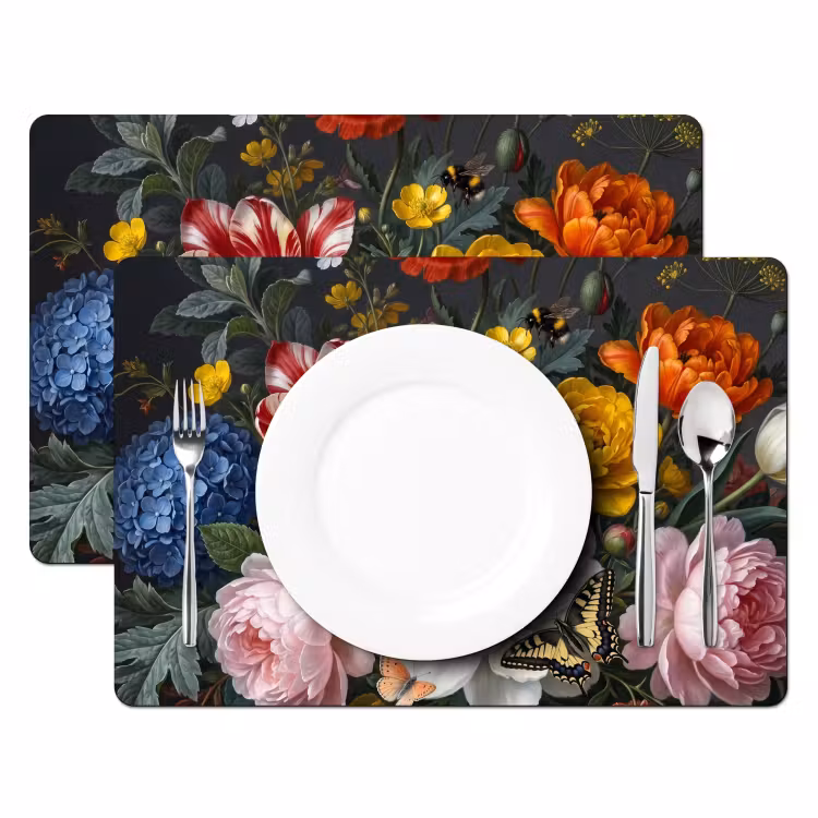 Bloemen - Boeket - Klassiek - Kleurrijk - Natuur Placemat vinyl groot -zzsfeer2_Kitchenyeah-website