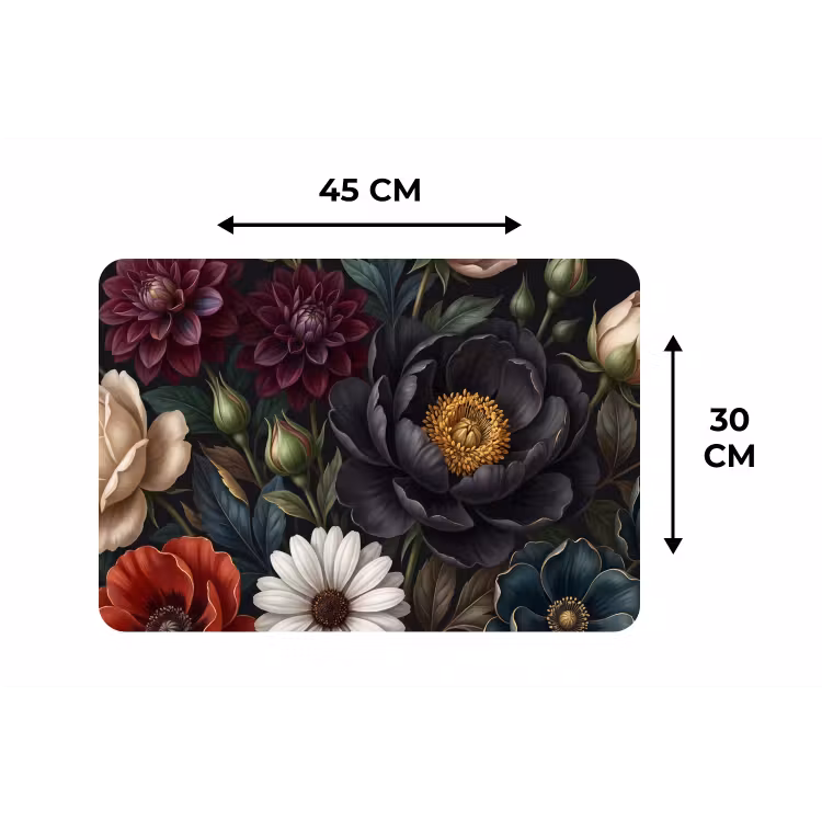 Bloemen - Boeket - Natuur - Klassiek - Weelderig Placemat vinyl groot -specs