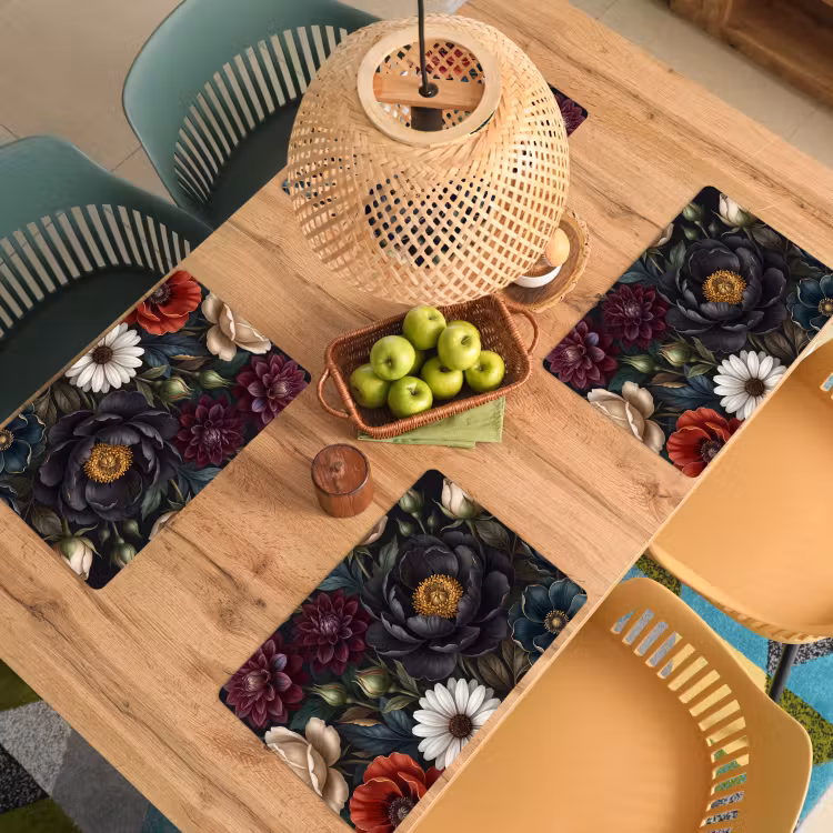 Bloemen - Boeket - Natuur - Klassiek - Weelderig Placemat vinyl groot -zzsfeer5_Kitchenyeah-website