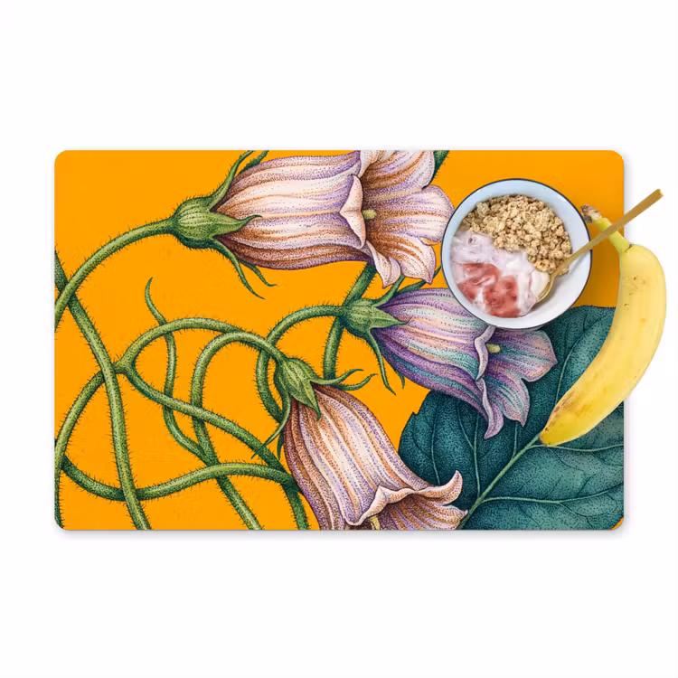 Tischset - 6 Stück - Blumen – Botanik – Gelb - Bloemen - Botanisch - Geel Placemat vinyl groot