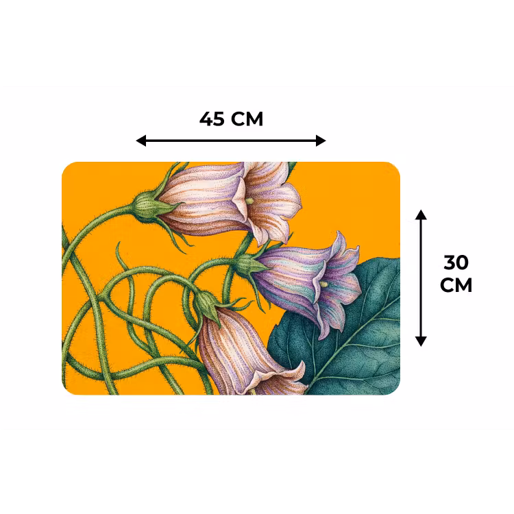Tischset - 6 Stück - Blumen – Botanik – Gelb - Bloemen - Botanisch - Geel Placemat vinyl groot