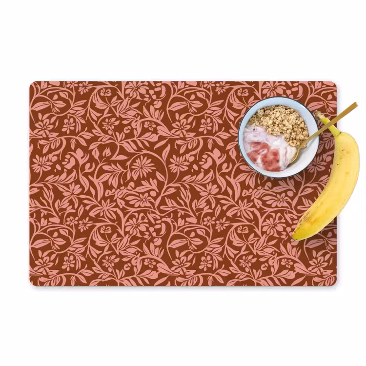 Bloemen - Print - Roze Placemat vinyl groot 368 -zzzproduct_Kitchenyeah-website
