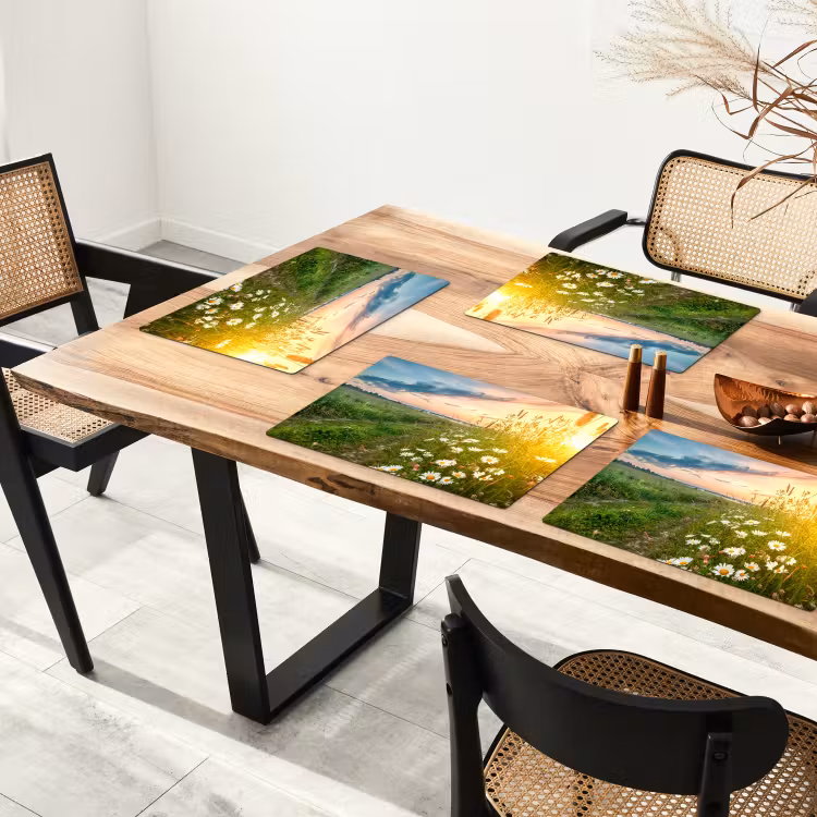 Bloemen - Madelief - Natuur - Zon - Horizon Placemat vinyl groot -zzsfeer4_Kitchenyeah-website