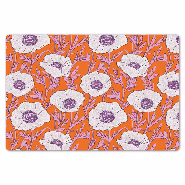 Bloemen - Grafisch - Oranje Placemat vinyl groot 368 -zzsfeer1_Kitchenyeah-website