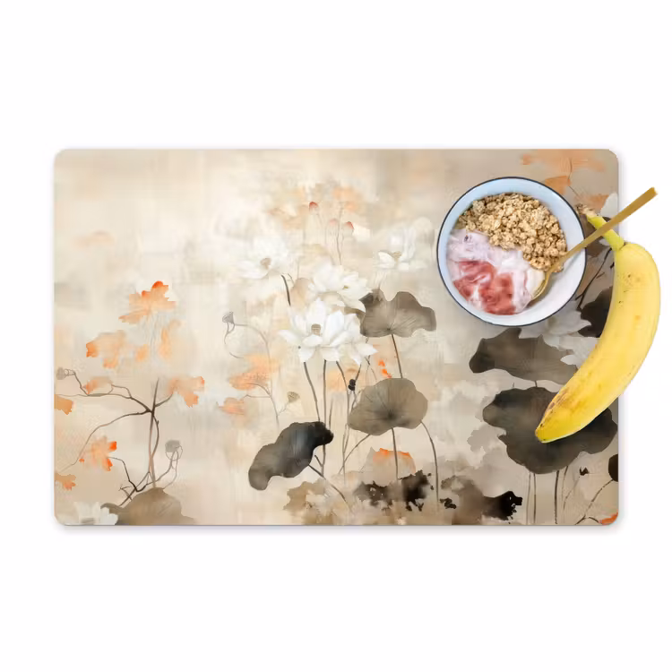 Bloemen - Japandi - Wabi sabi Placemat vinyl groot -zzzproduct_Kitchenyeah-website