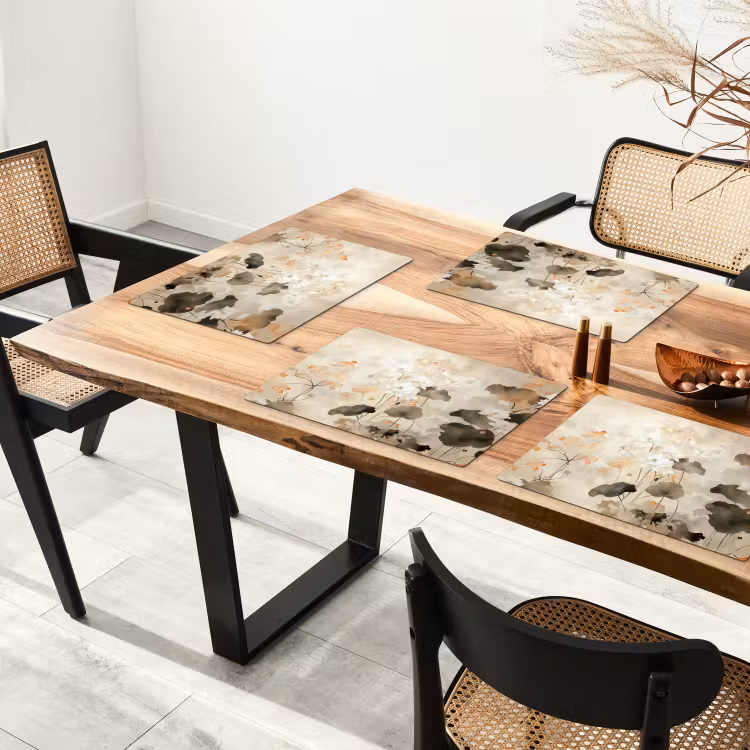 Bloemen - Japandi - Wabi sabi Placemat vinyl groot -zzsfeer4_Kitchenyeah-website