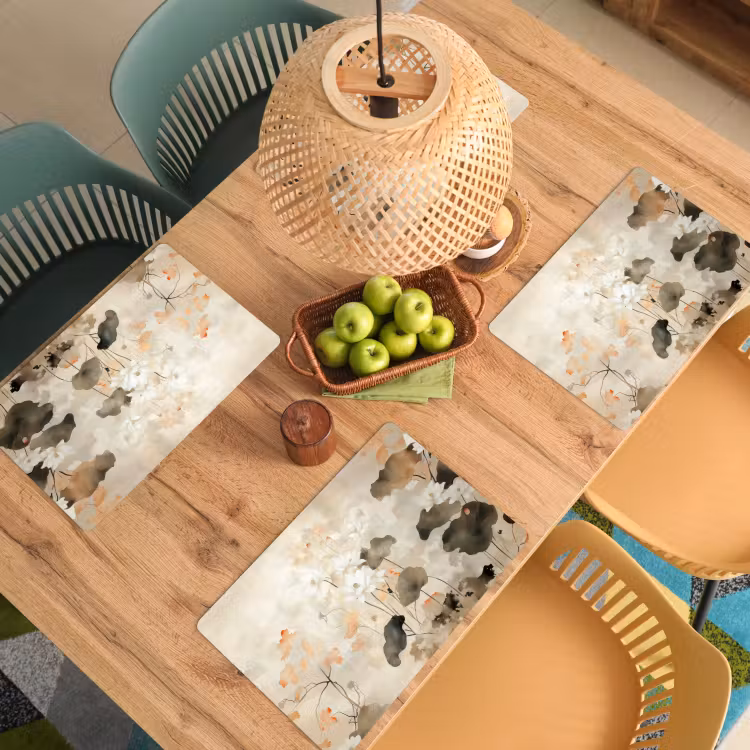 Bloemen - Japandi - Wabi sabi Placemat vinyl groot -zzsfeer5_Kitchenyeah-website