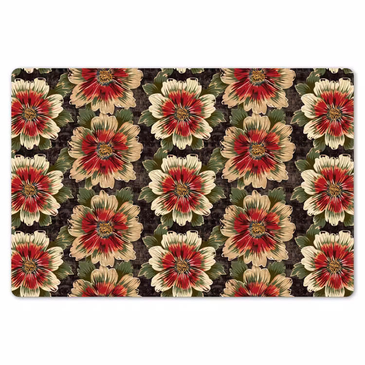 Bloemen - Klassiek - Patroon - Rood Placemat vinyl groot 368 -zzsfeer1_Kitchenyeah-website