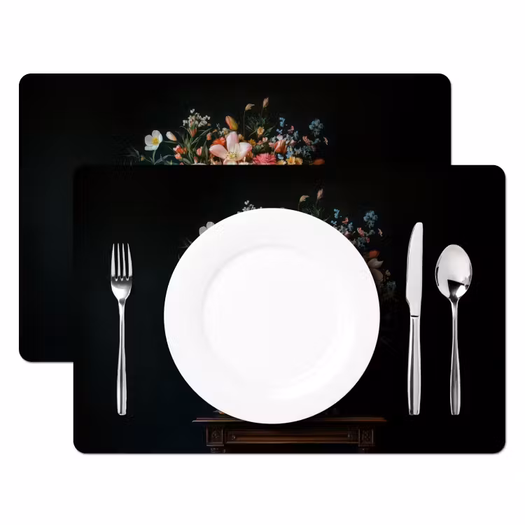 Bloemen - Art - Pastel - Quotes Placemat vinyl groot -zzsfeer2_Kitchenyeah-website