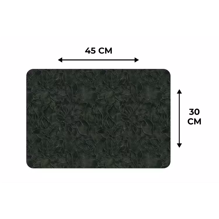 Bloemen - Lijnen - Groen Placemat vinyl groot 368 -specs