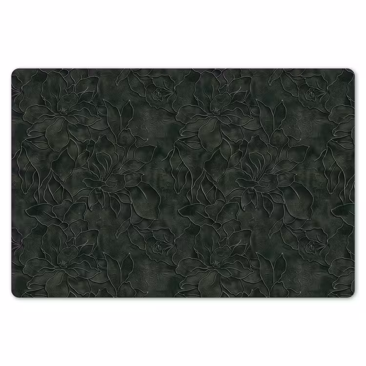 Bloemen - Lijnen - Groen Placemat vinyl groot 368 -zzsfeer1_Kitchenyeah-website