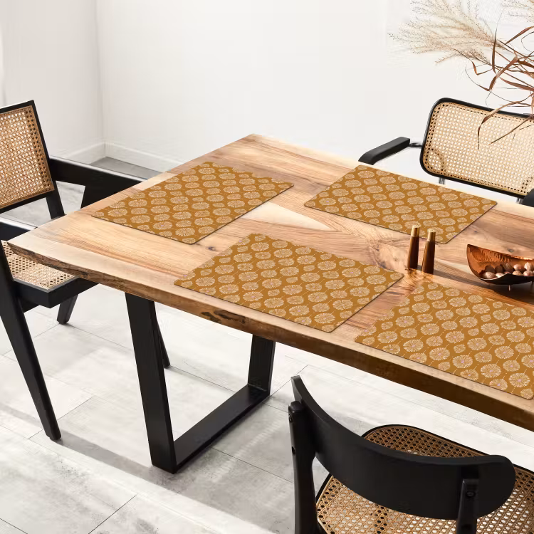 Bloemen - Modern - Oker Placemat vinyl groot 368 -zzsfeer4_Kitchenyeah-website